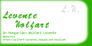 levente wolfart business card